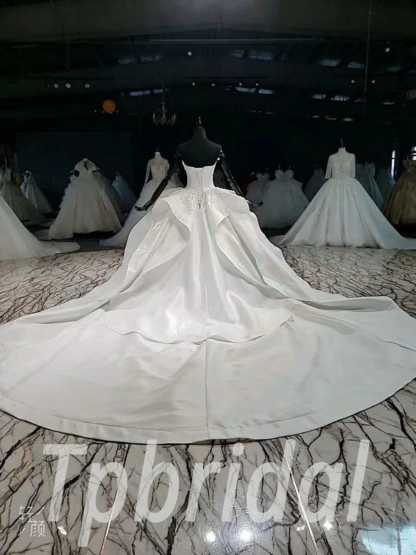 strapless satin wedding dress 795-007