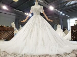 beaded ball gown wedding dress 819-001