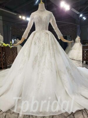 beaded top wedding dress 816-001