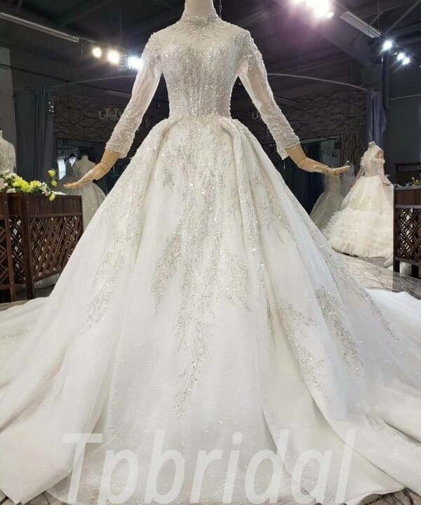 beaded top wedding dress 816-001