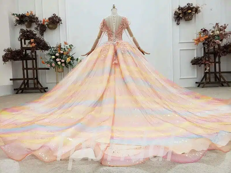 colorful wedding dress 812-008