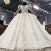 long sleeve ball gown wedding dress 826005