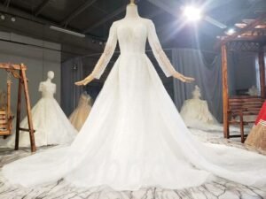 mermaid wedding dress with detachable train 808-008