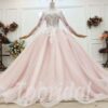 pink long sleeve prom dress 811-002