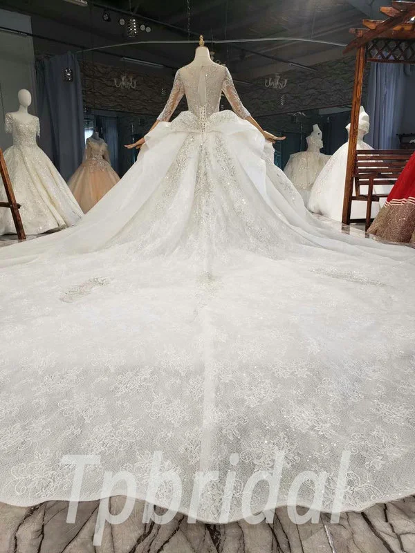 sparkle lace wedding dress 814007