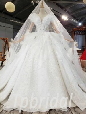 white princess wedding dress 813-002