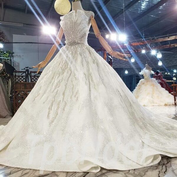 beaded lace wedding dress 841-003