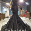 black mermaid wedding dress 854-006