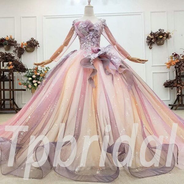 colorful wedding dress 830-004