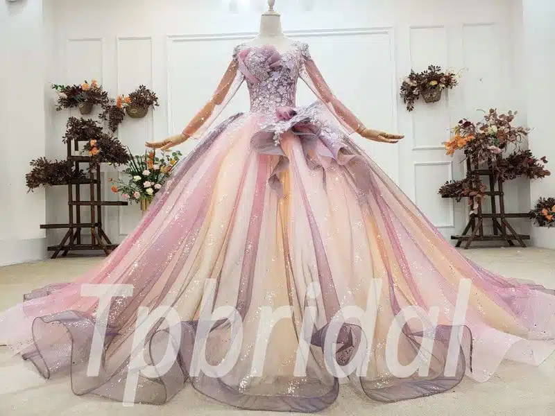colorful wedding dress 830-004