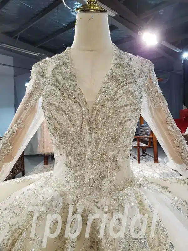 crystal lace wedding dress 847-006