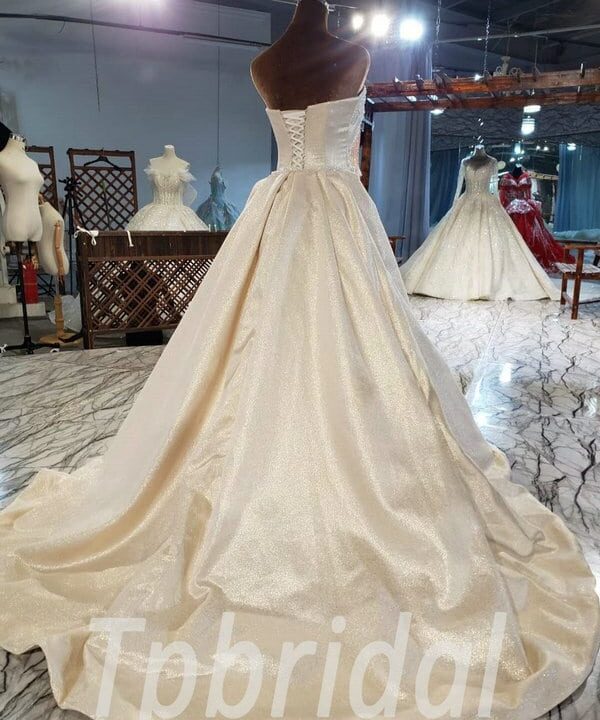 detachable train mermaid wedding dress 857-008