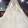 jewel neckline wedding dress 859-015