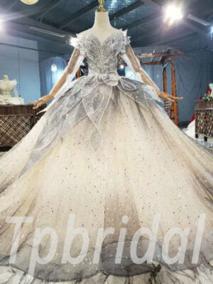 long sleeve quinceanera dress 844-001