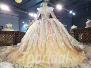 princess wedding dress with veil 849-007