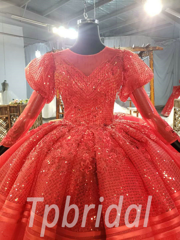 Red Lace Evening Gown Divisoria With 3D Floral Appliques, Beaded Crystal,  And Sweep Train Vestidos De No245s From Quak11, $250.65 | DHgate.Com