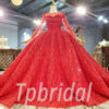 red wedding dresses plus size 845-002