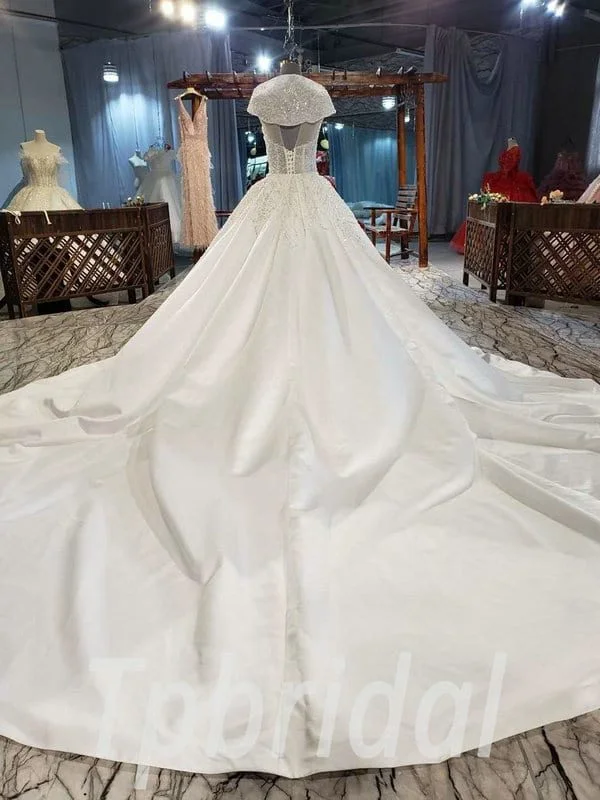 removable train Wedding dress 856-007
