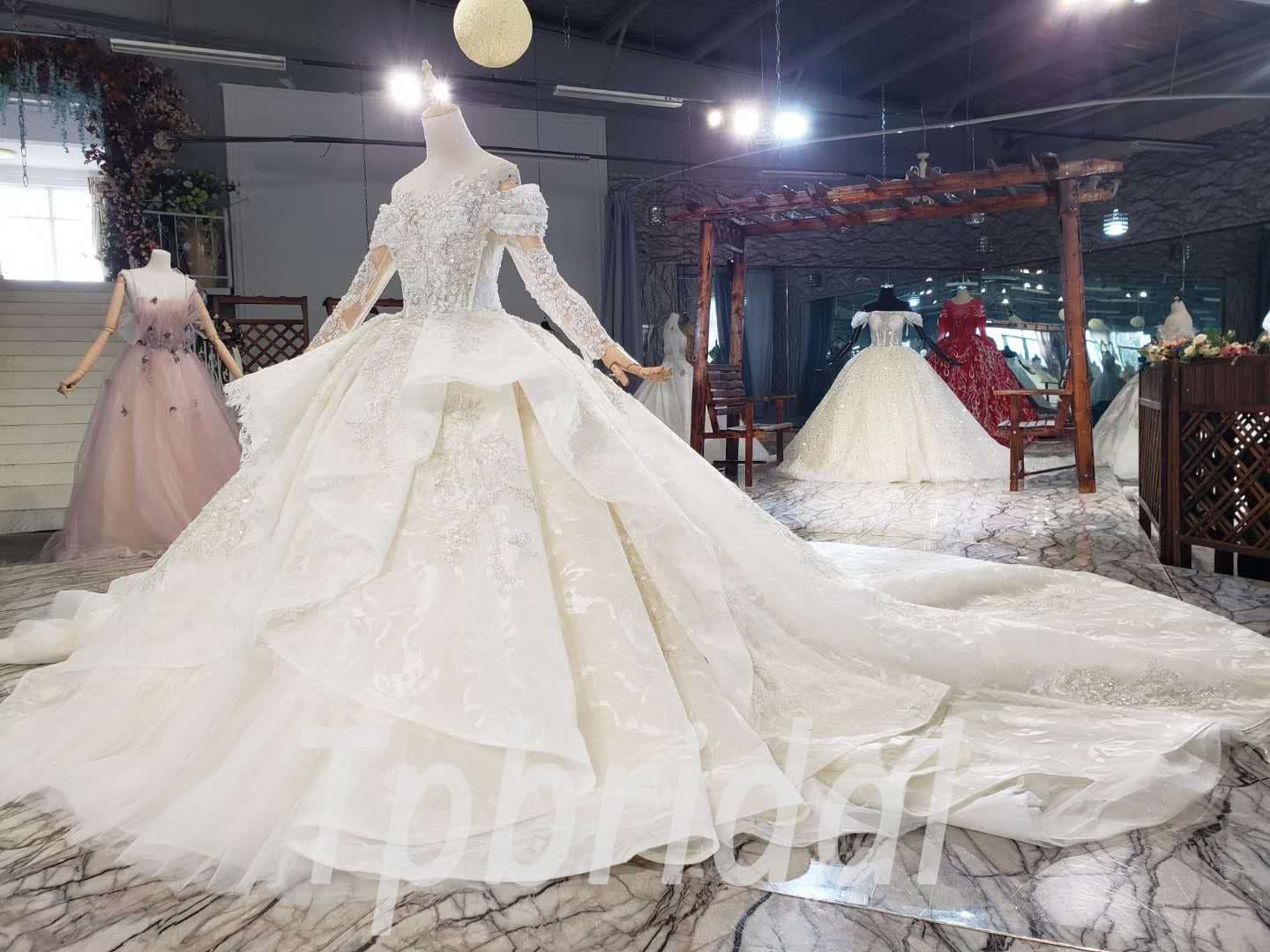 Vintage Ball Gown Wedding Dresses Princess 2020 Long Sleeve Open Back –  TANYA BRIDAL