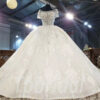 cap sleeve ball gown wedding dress 880-004