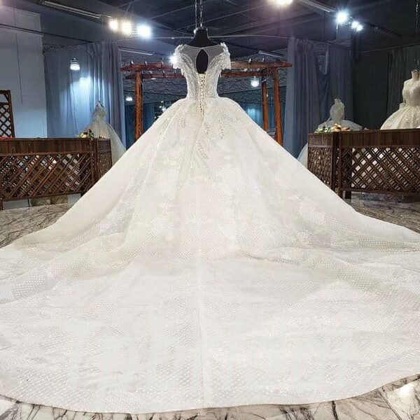 cap sleeve ball gown wedding dress 880-009