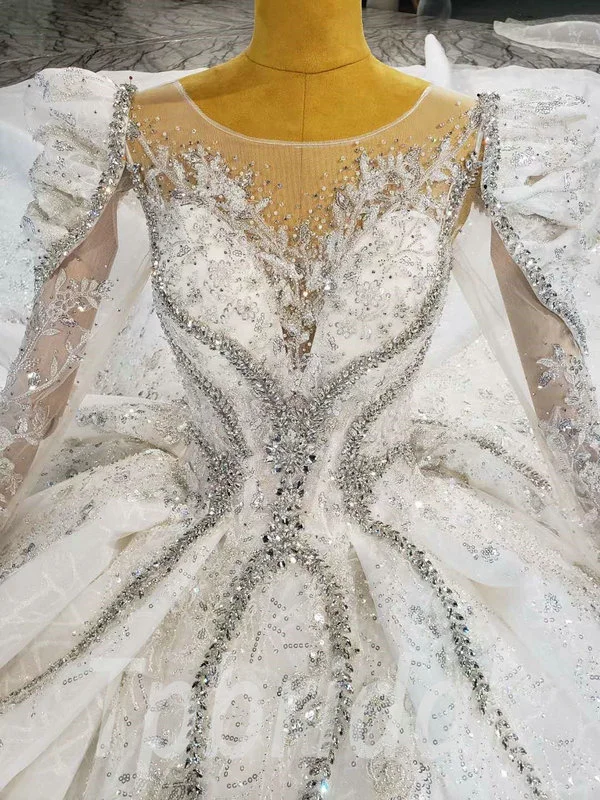 long sleeve winter wedding dress 896-005