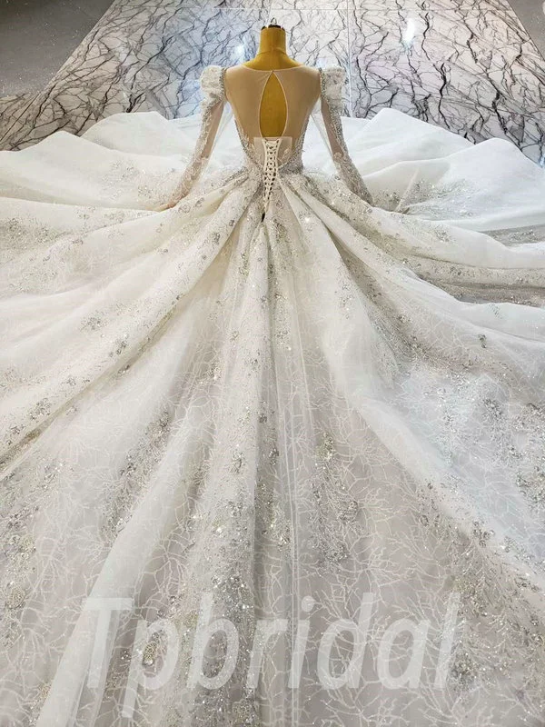 long sleeve winter wedding dress 896-006