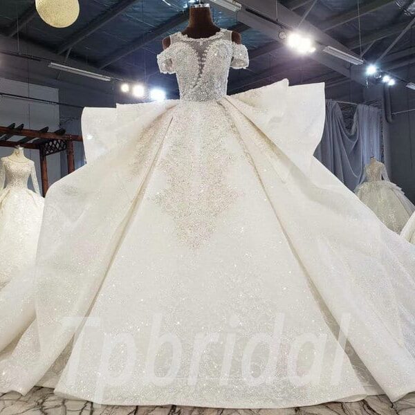 off the shoulder bridal dress-881-003