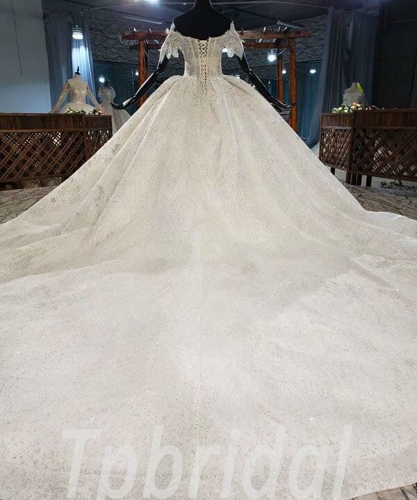 off the shoulder princess wedding dress 895-009