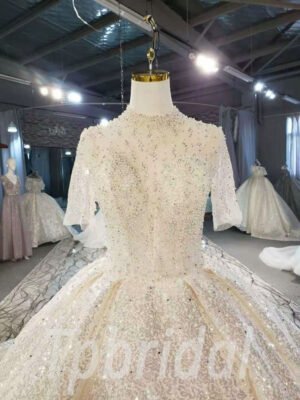 sparkly ball gown wedding dress 899-002