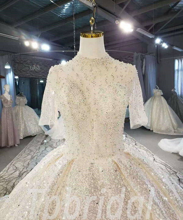 sparkly ball gown wedding dress 899-002