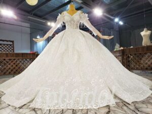 v neck ball gown wedding dress 894-001