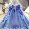 blue and white quinceanera dress 917-001