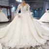 long sleeve sweetheart wedding dress 914-002