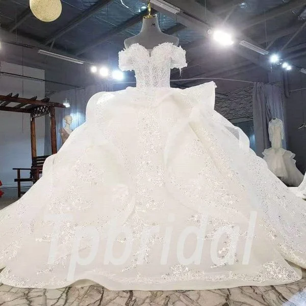 off the shoulder princess wedding dress 902-001