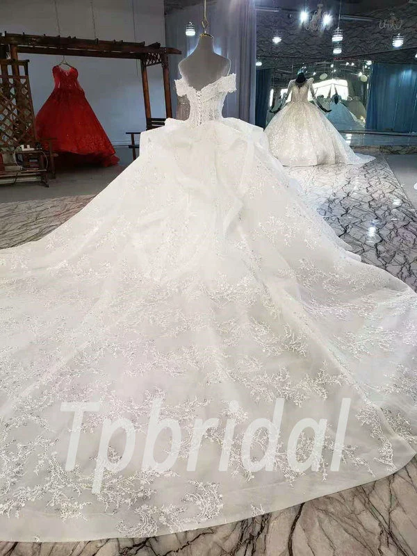 off the shoulder princess wedding dress 902-009