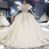 puffy sleeve wedding dress 903-001