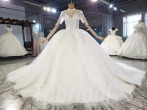 simple ball gown wedding dress 915-001