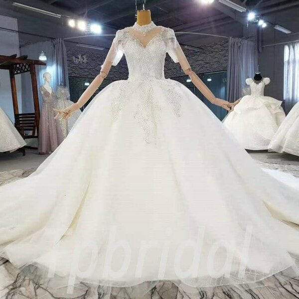 simple ball gown wedding dress 915-001