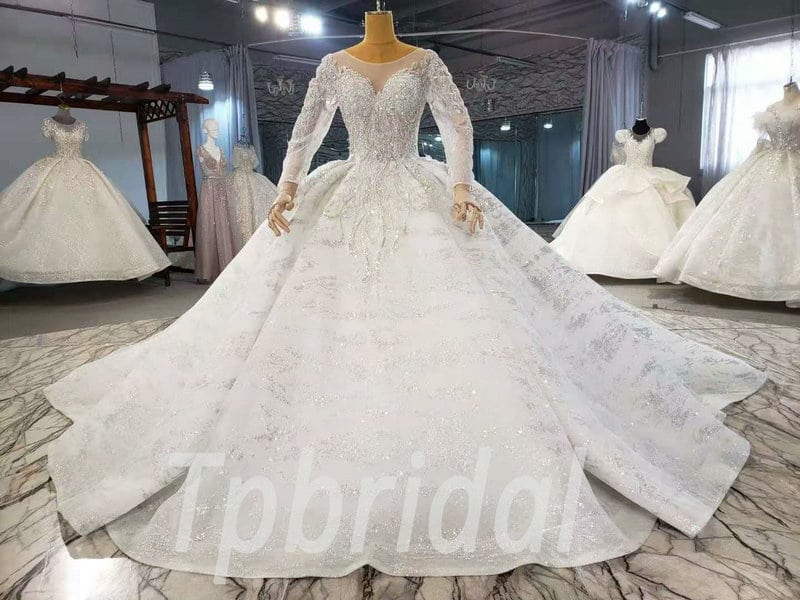 sweetheart long sleeve wedding dress 912-002