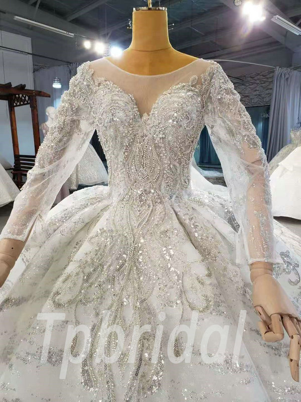 sweetheart long sleeve wedding dress 912-004