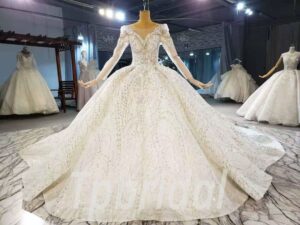 winter wedding dresses plus size 906-001