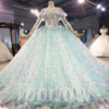 light green wedding dress 928-005