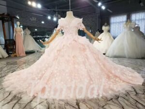pink flower girl dress 923-002