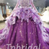purple ball gown wedding dress 930-001
