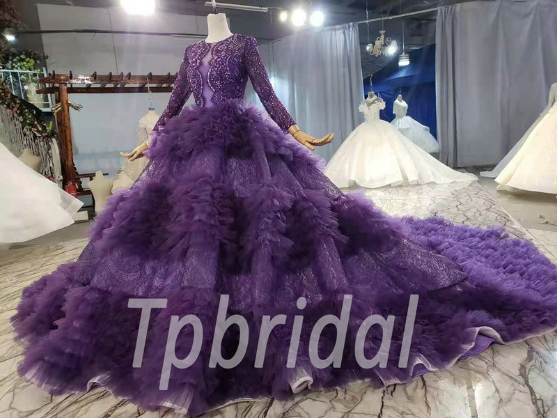 purple colored wedding dresses