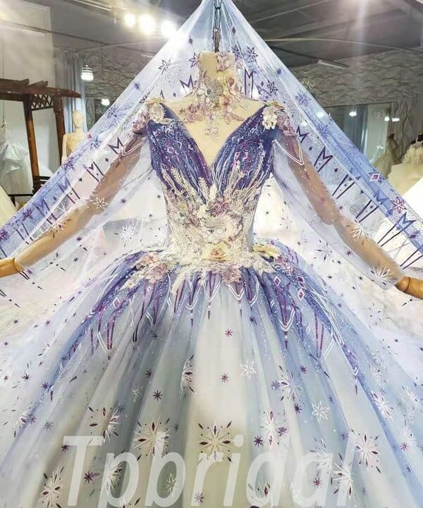 blue wedding dress 932-006