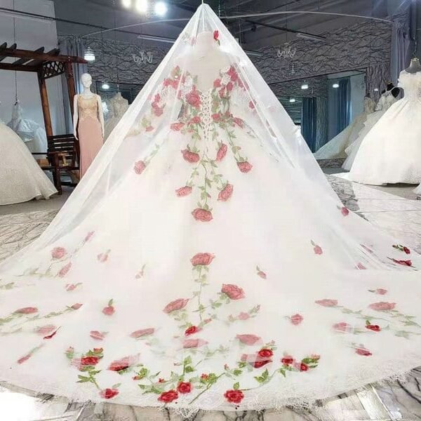 red and white flower girl dresses 940-005
