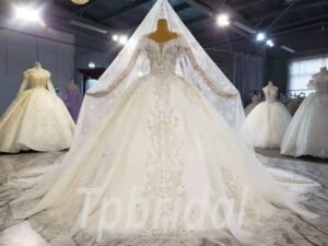 off the shoulder lace wedding dress 946-002