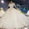 short sleeve ball gown wedding dress 942-004